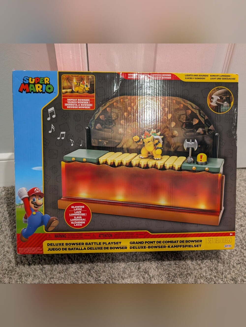 NIB Nintendo Jakks Pacific Super Mario Deluxe Bowser Battle Playset